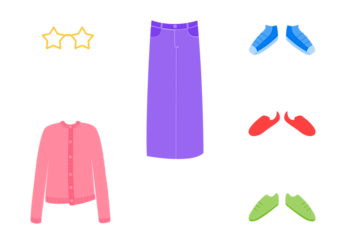 A selection of items available to purchase for 100+ points to customise a character in Explore Learning's smart learning tool.