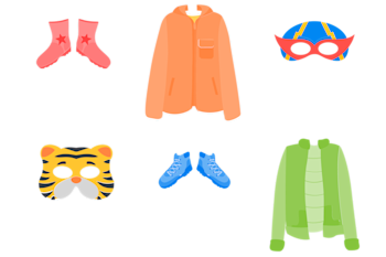 A selection of items available to purchase for 200+ points to customise a character in Explore Learning's smart learning tool.