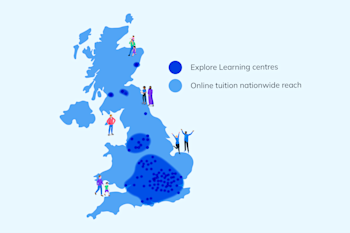A map of all Explore Learning centres across the United Kingdom