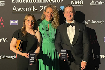 Explore Learning CEO and staff receiving the 2025 Education Investor Awards