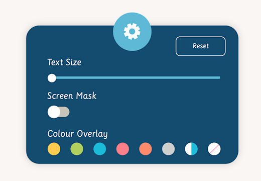 Accessibility features within Explore Learning's learning tool, Compass.