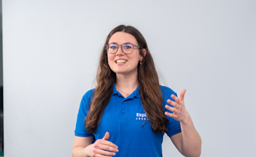 An Explore Learning tutor presenting an online tuition session.